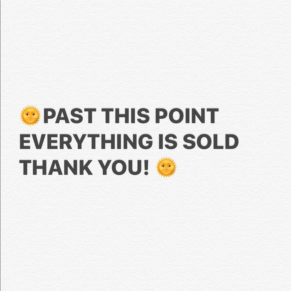🌞SOLD ITEMS🌞